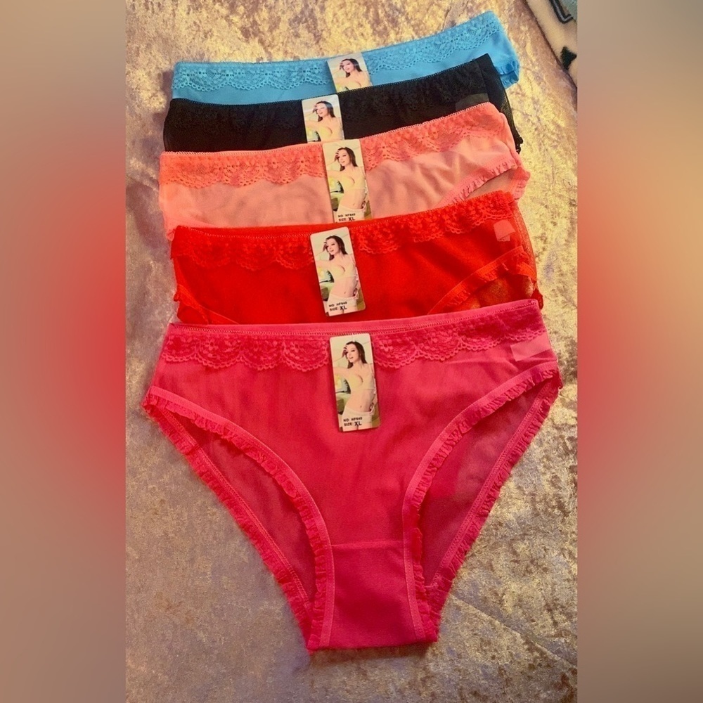 Lace Bikini Panties Assorted Colors (10 count)